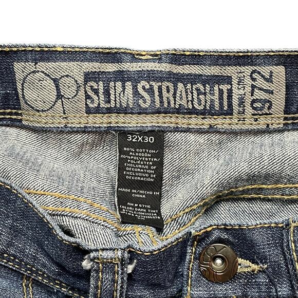 Op Jeans 1972 Slim Straight Men's Size 32x30 Well Worn Broke in ** Flaws Read ** - Picture 4 of 9